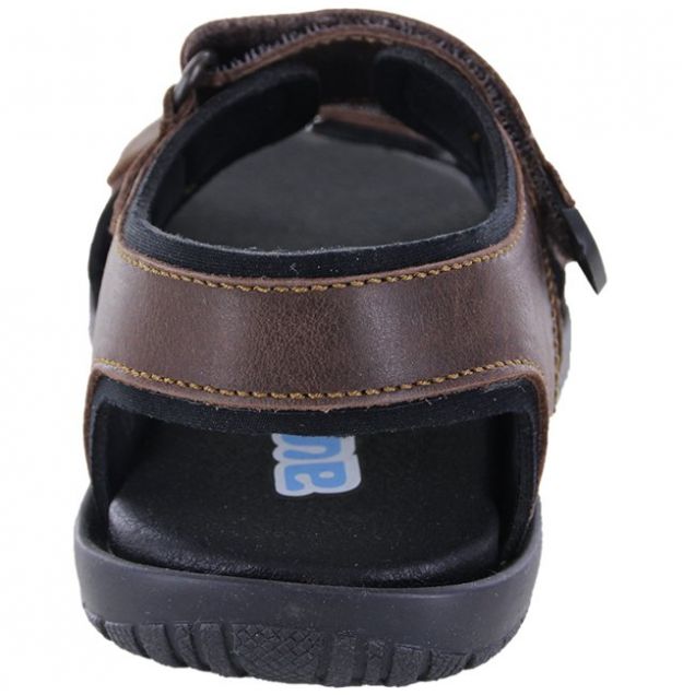 Huarache Doble Velcro 20-25 Café  Audaz para Niño