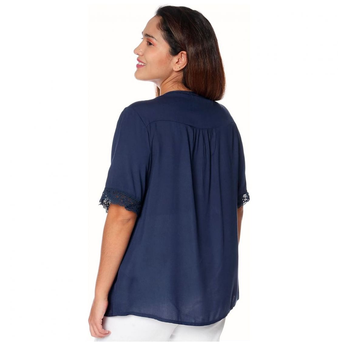 Blusa Manga Corta con Aplicación Banana Limon Curvy