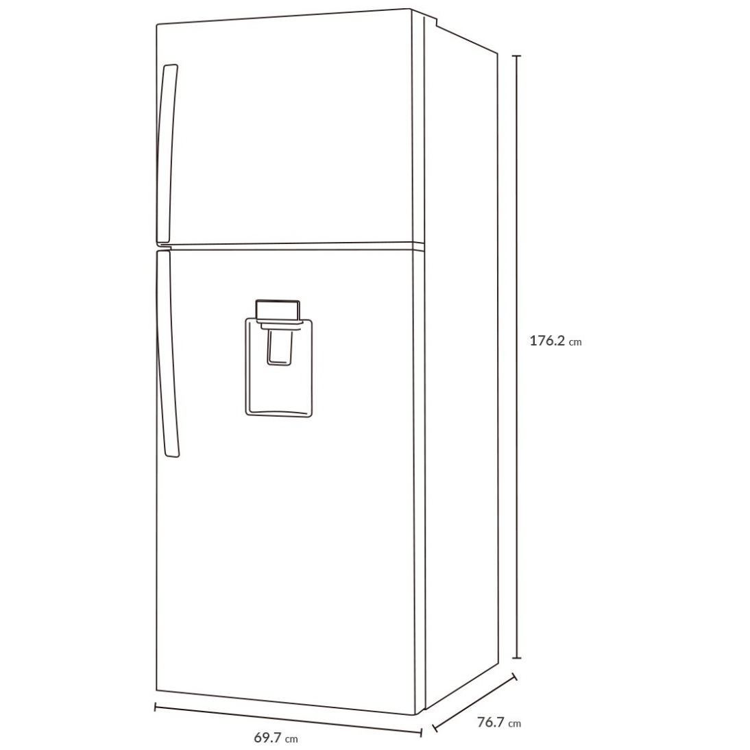 Refrigerador  Winia Cong Sup 15P Wrt-1650Ggdx Silver