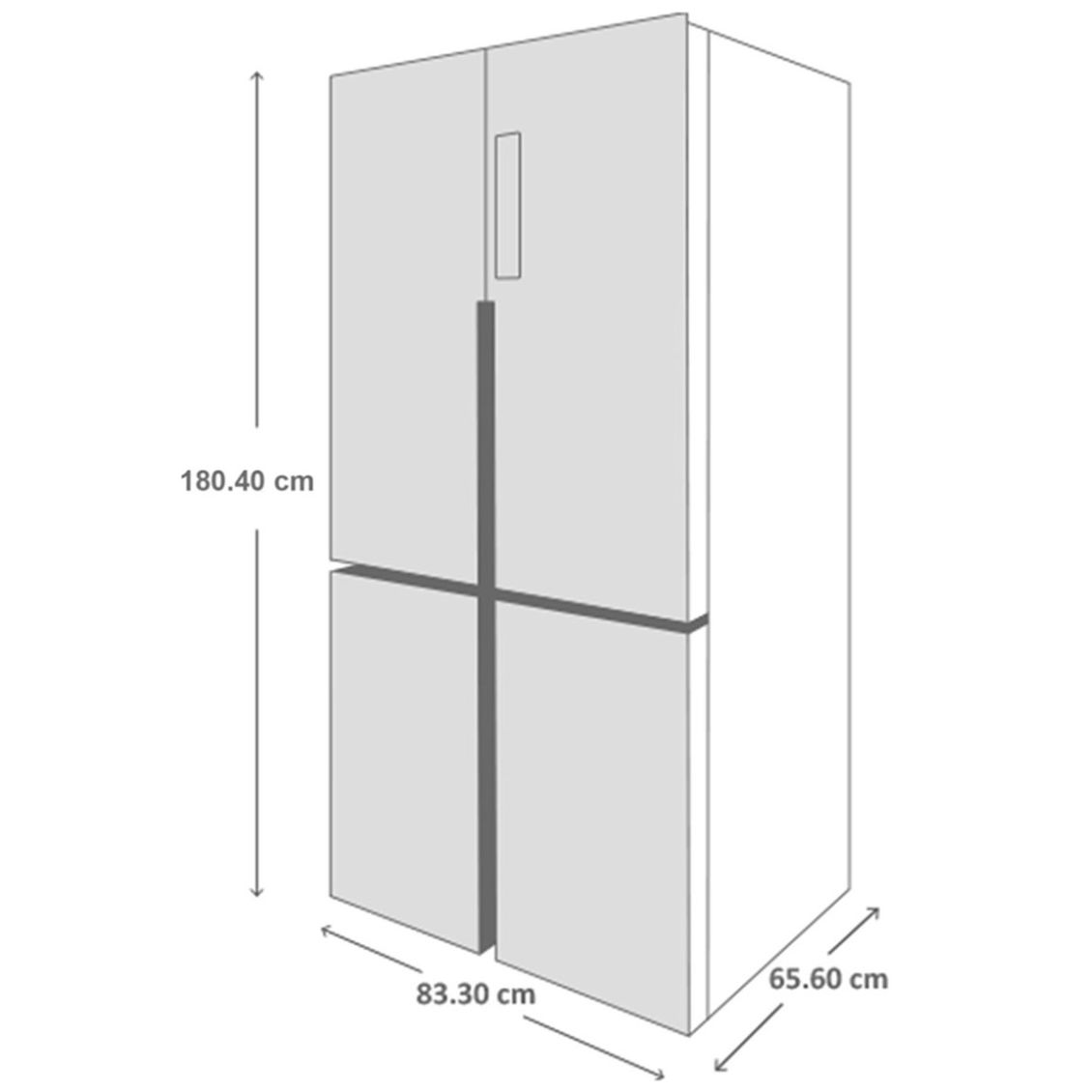 Refrigerador Haier French Door 17P Hqm458Bknss0 Acero