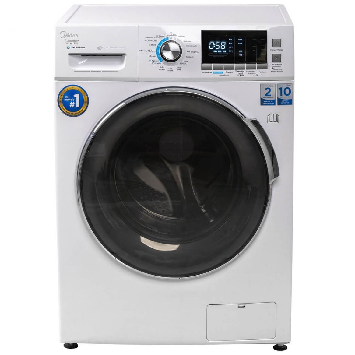 Lavasecadora 10.2/7 Kg Blanca Midea