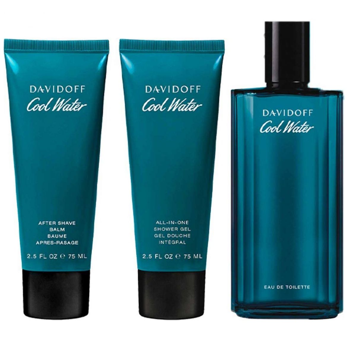 Estuche para Hombre David off Cool Water Edt125Ml+Gel de Ducha 75Ml+After Shave 75Ml