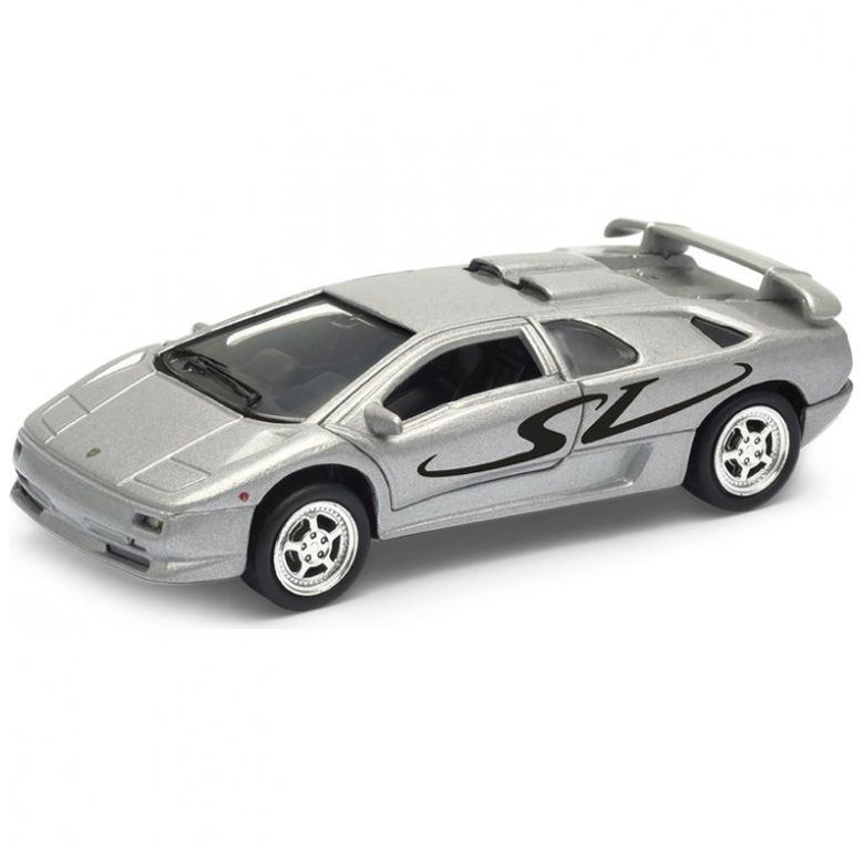 Carro Clásico de Colección Lamborghini Diabio Sv, Silver 4.75" Welly