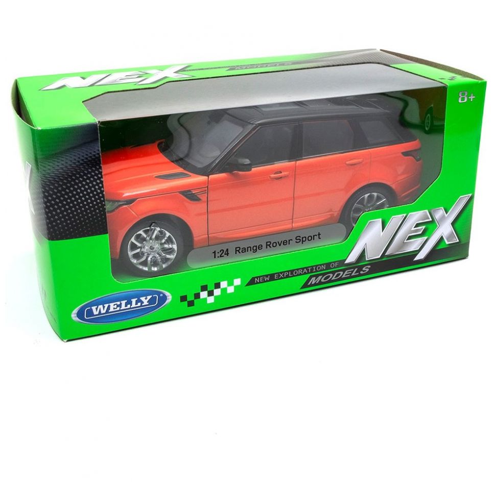 Carro Clásico de Colección Land Rover Range Rover Sport, Metallic Orange  1:24 Welly