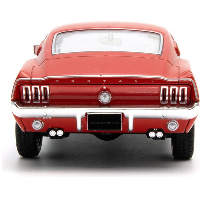 Carro Clásico de Colección 1967 Ford Mustang Gt, Red  1:24 Welly