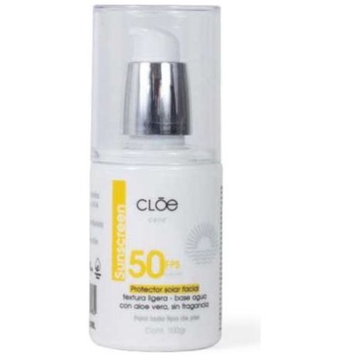 Cloe Protector Solar Facial Fps 50 con Aloe 100 Ml