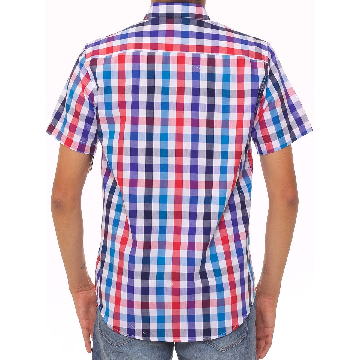 Camisa para Hombre Roja a Cuadros Manga Corta Royal Polo Club