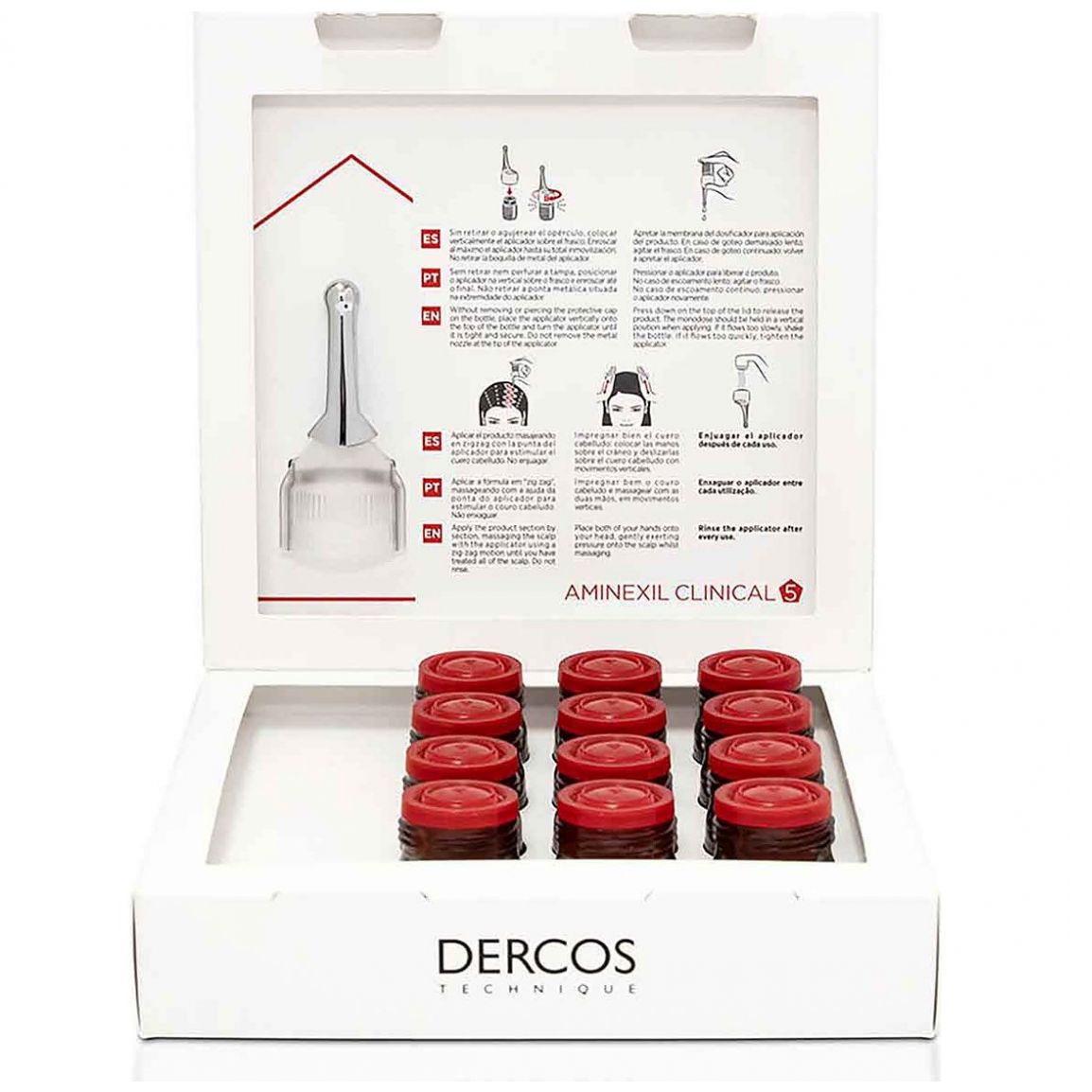 Vichy Dercos Aminexil Clinical 5 Mujer Anticaí­da 12 Ampolletas