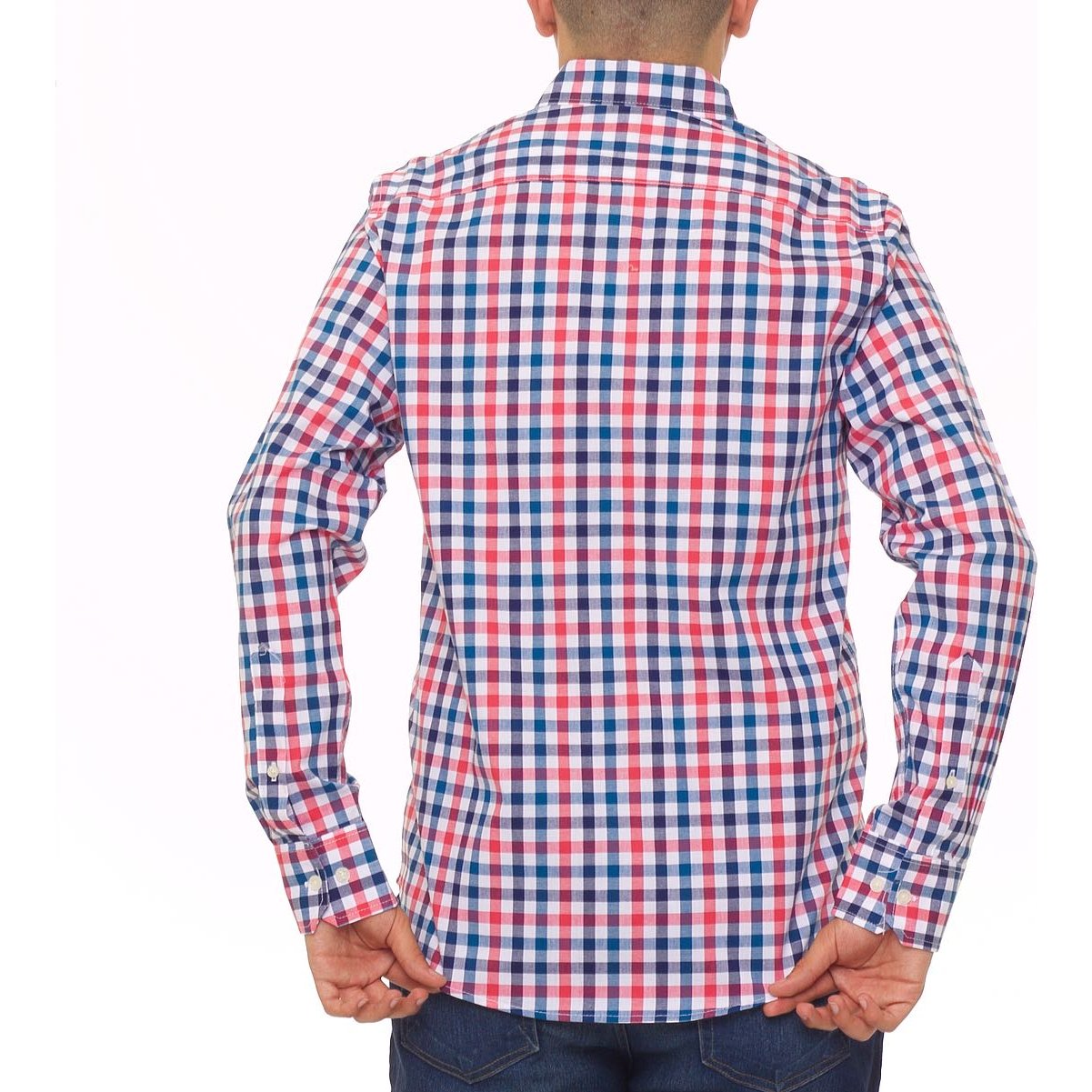 Camisa para Hombre Roja a Cuadros Manga Larga Royal Polo Club