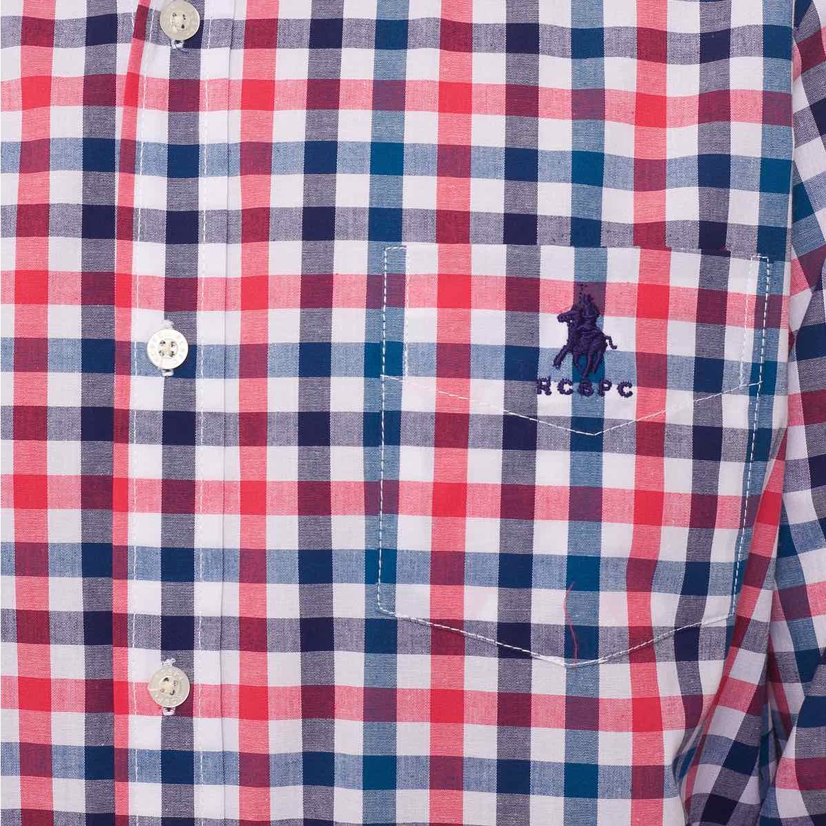 Camisa para Hombre Roja a Cuadros Manga Larga Royal Polo Club