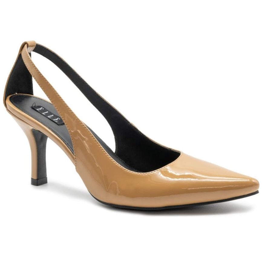 Zapatilla Puntal con Tacón Café Medio Elle