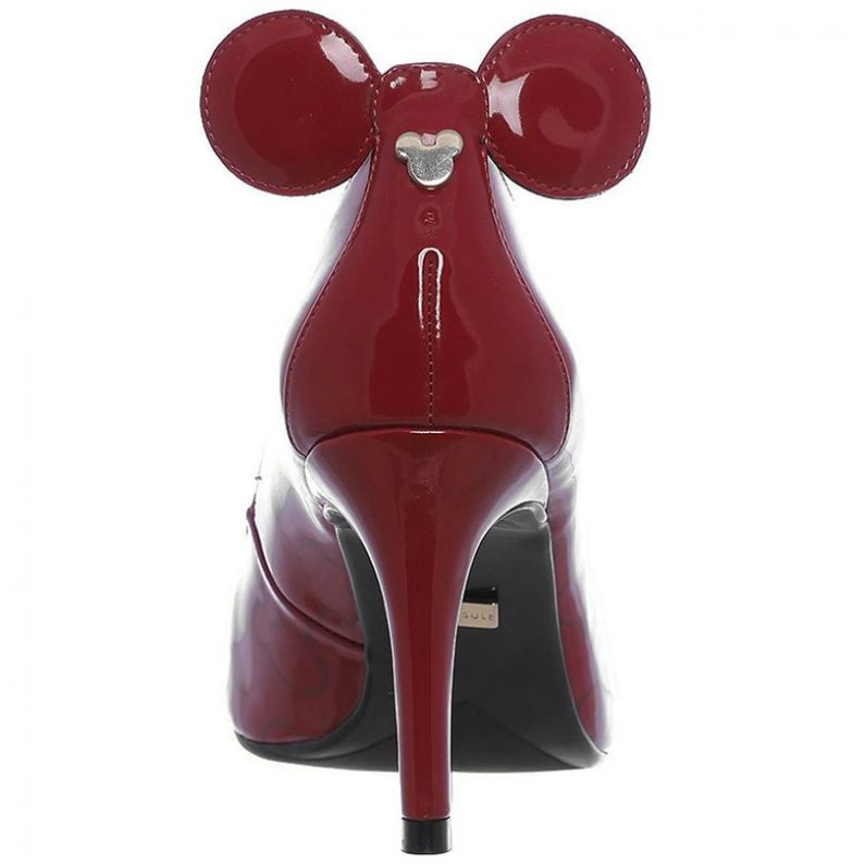 Zapatilla Tacón Stilleto Colección Capsula Mickey And Friends Color Rojo W Capsule