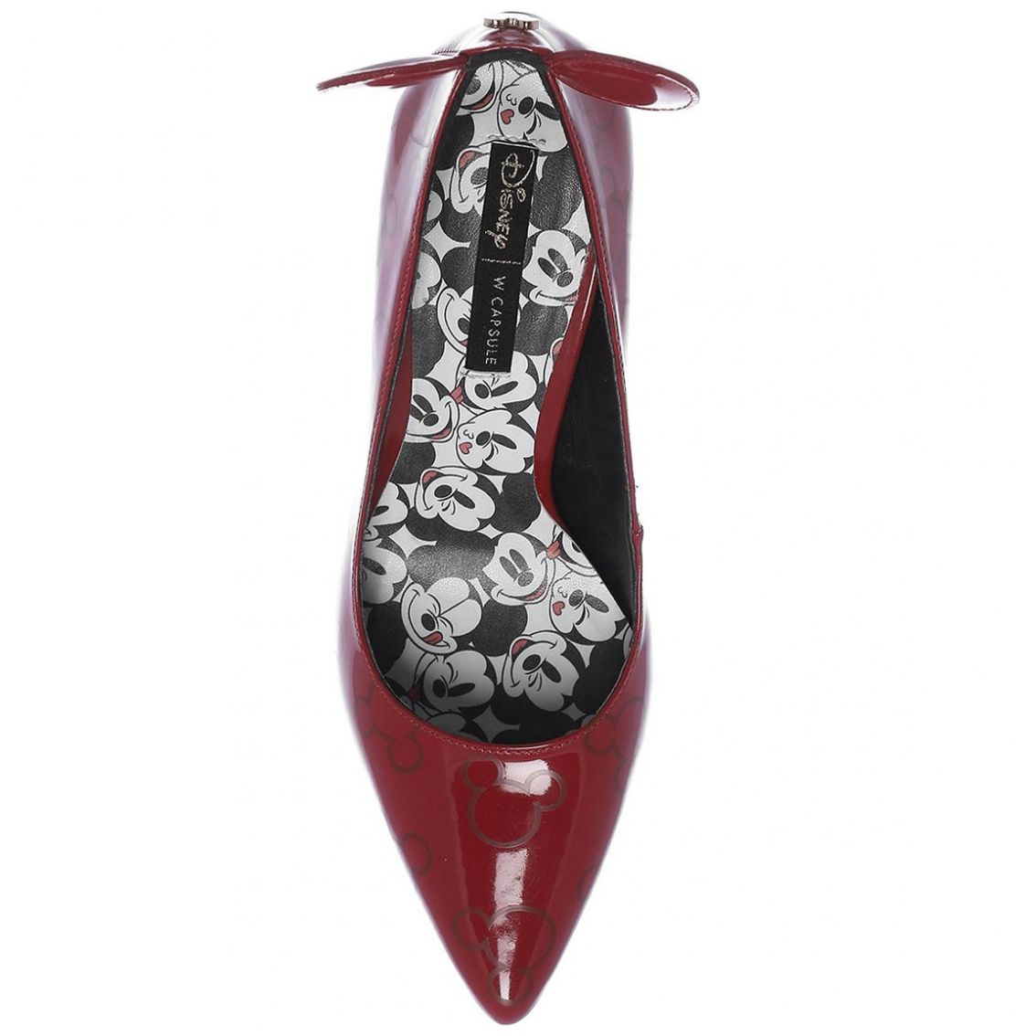 Zapatilla Tacón Stilleto Colección Capsula Mickey And Friends Color Rojo W Capsule