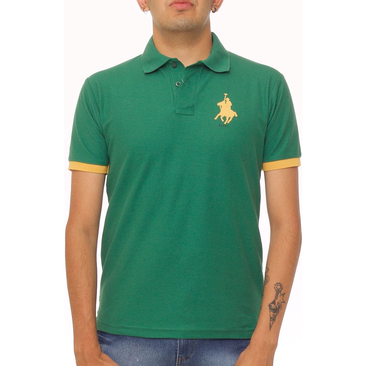 Playera Polo Verde para Hombre Manga Corta Polo Club