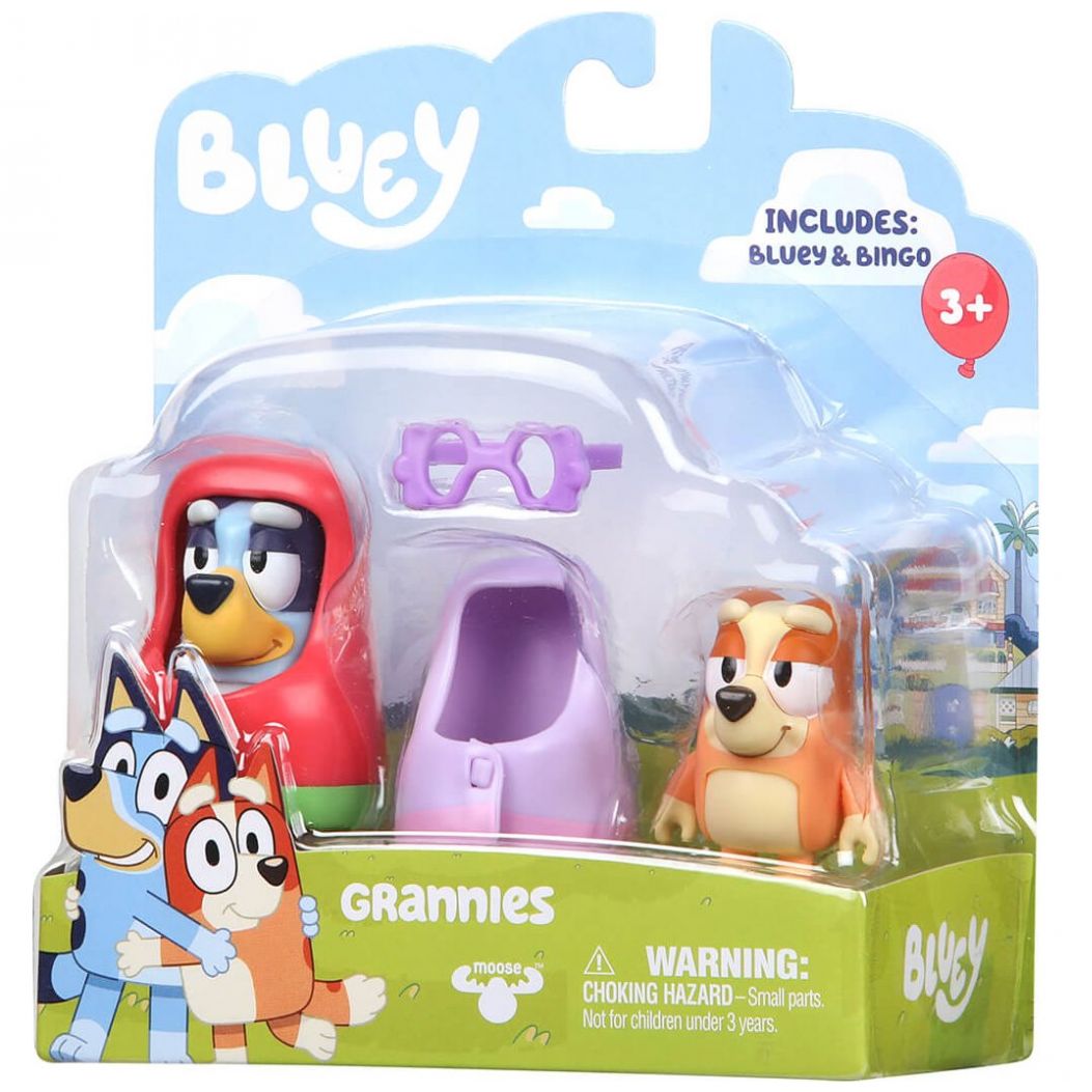 Paquete de Figuras Bluey Y Bingo Abuelitas