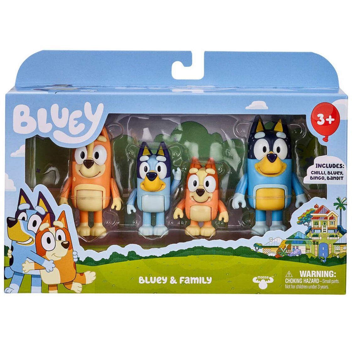 Paquete de Figuras Bluey 4 Familia
