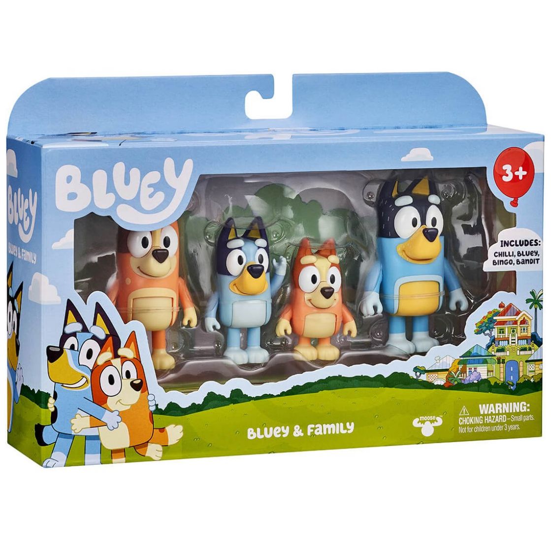 Paquete de Figuras Bluey 4 Familia