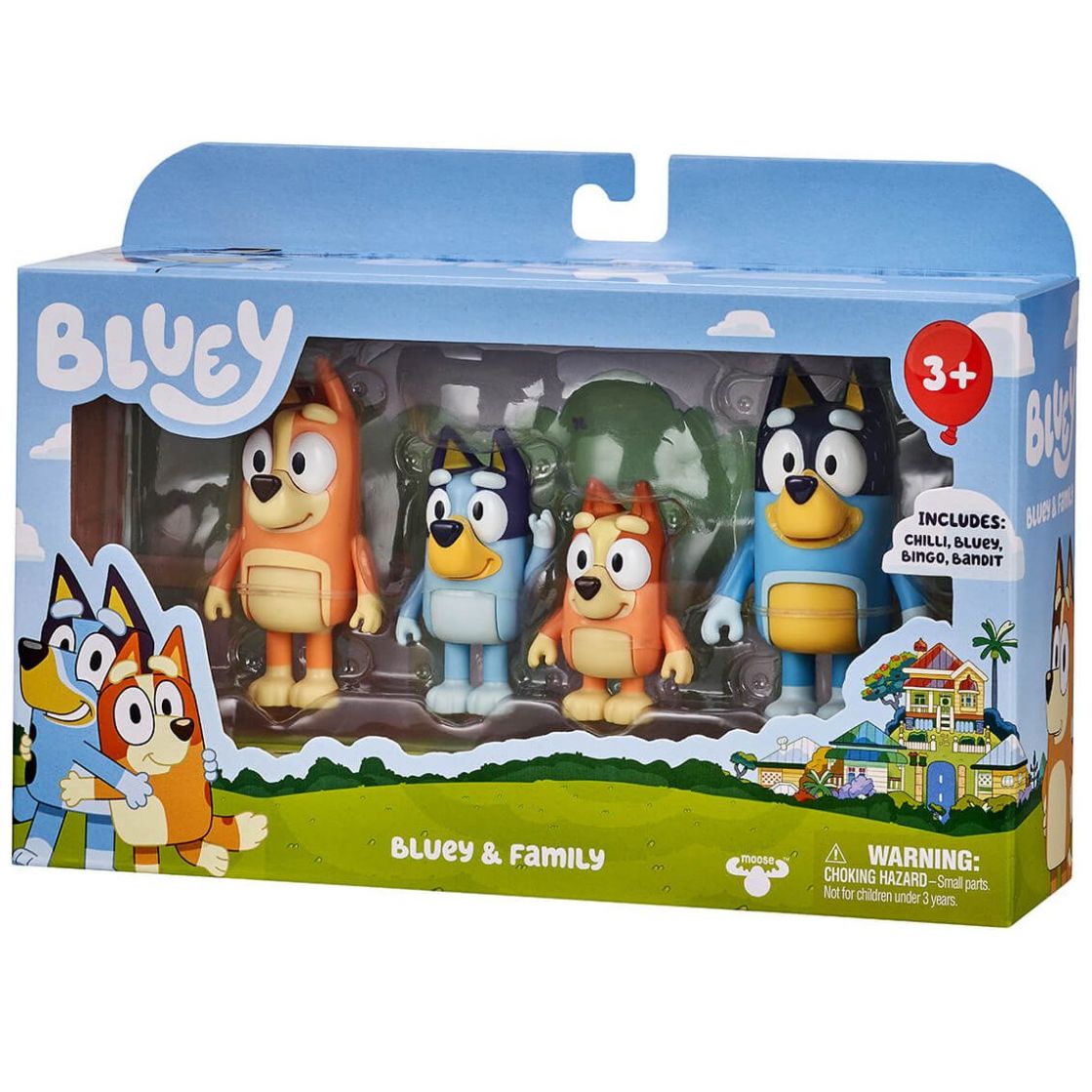 Paquete de Figuras Bluey 4 Familia
