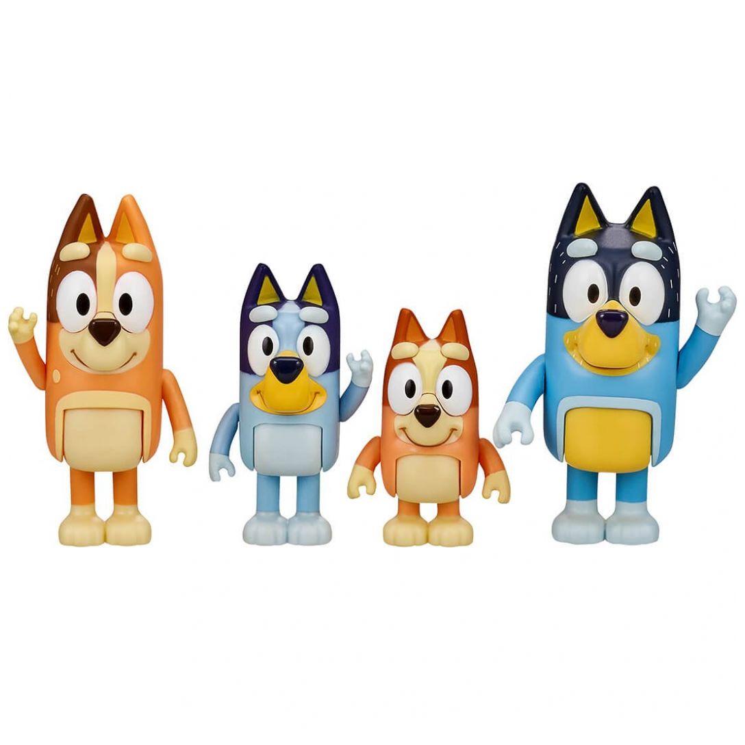 Paquete de Figuras Bluey 4 Familia