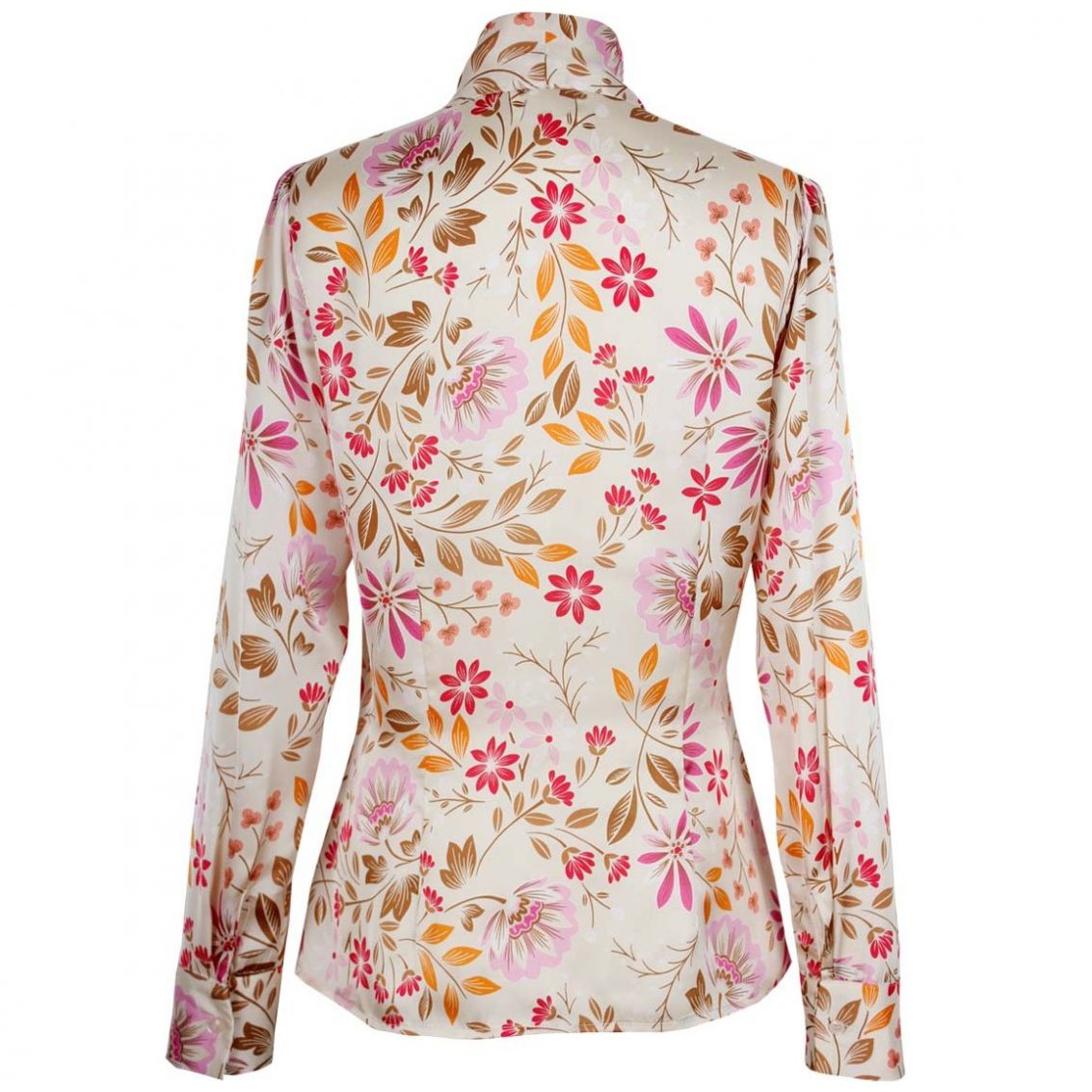 Blusa Basel Manga Larga Cuello Alto con Corbatín