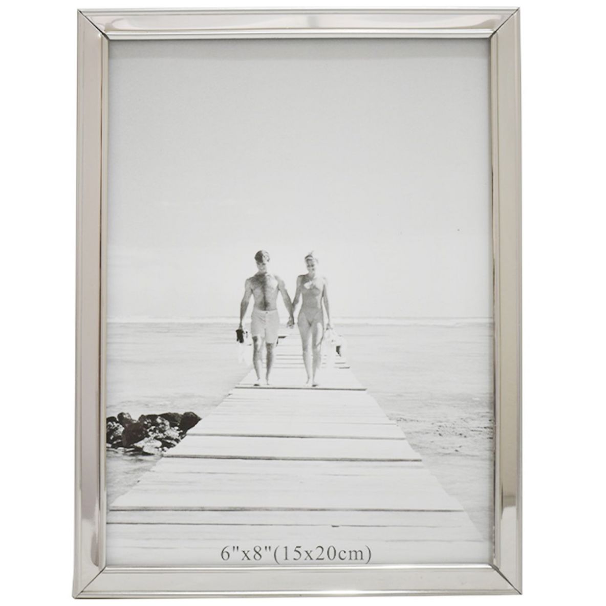 Porta Retratos Plata Bisel Int 5X7"