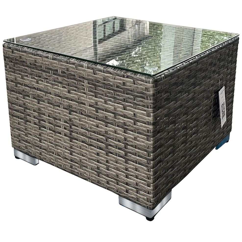 Dos Camastros Y Mesa Lateral Ibiza Gris Lottus