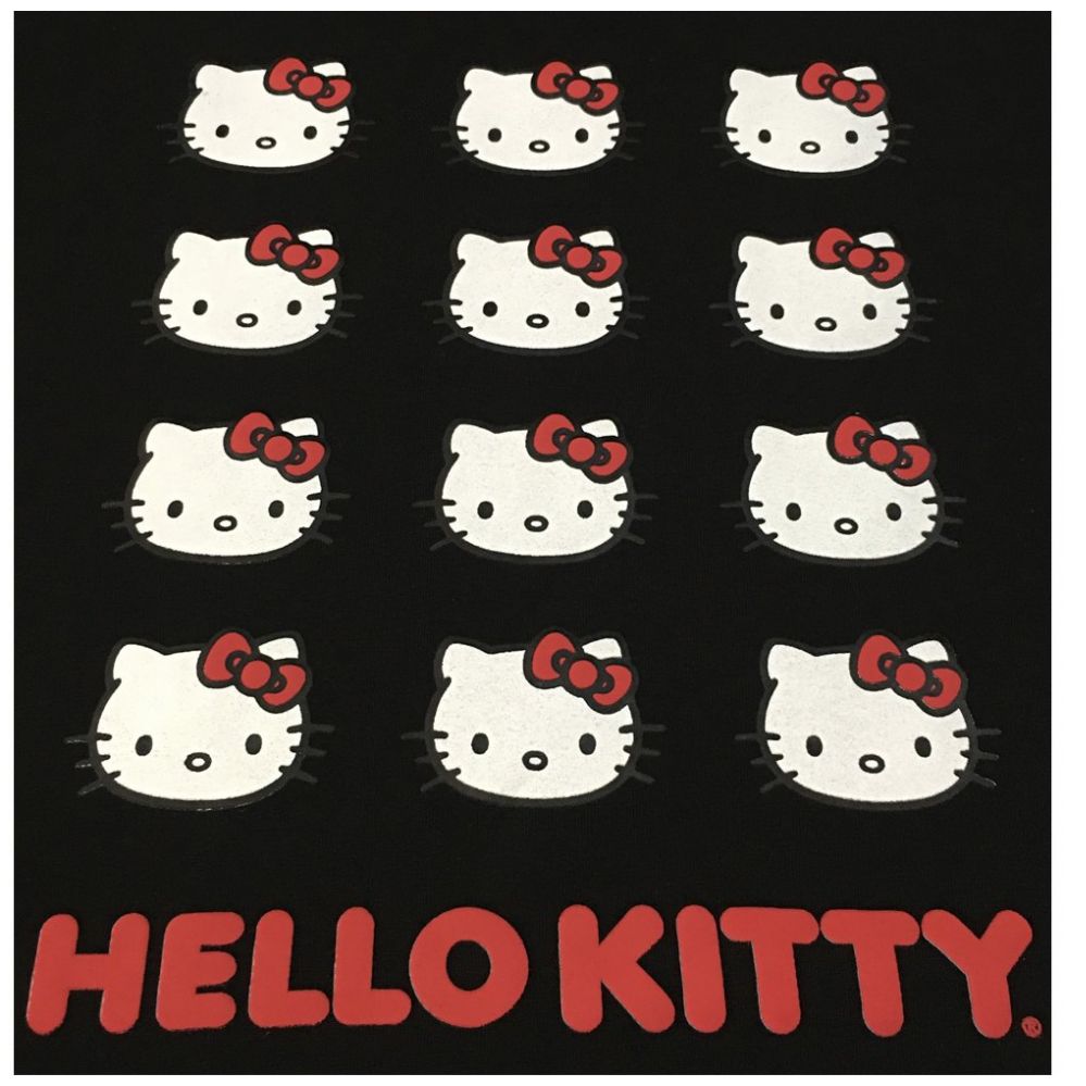 Playera de Manga Corta con Caritas Hello Kitty