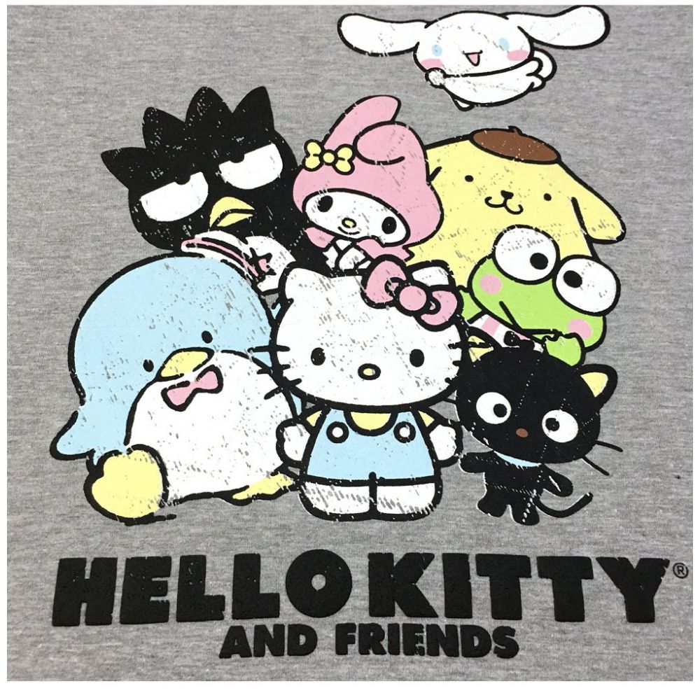 Playera con Manga Corta Hello Kitty & Friends