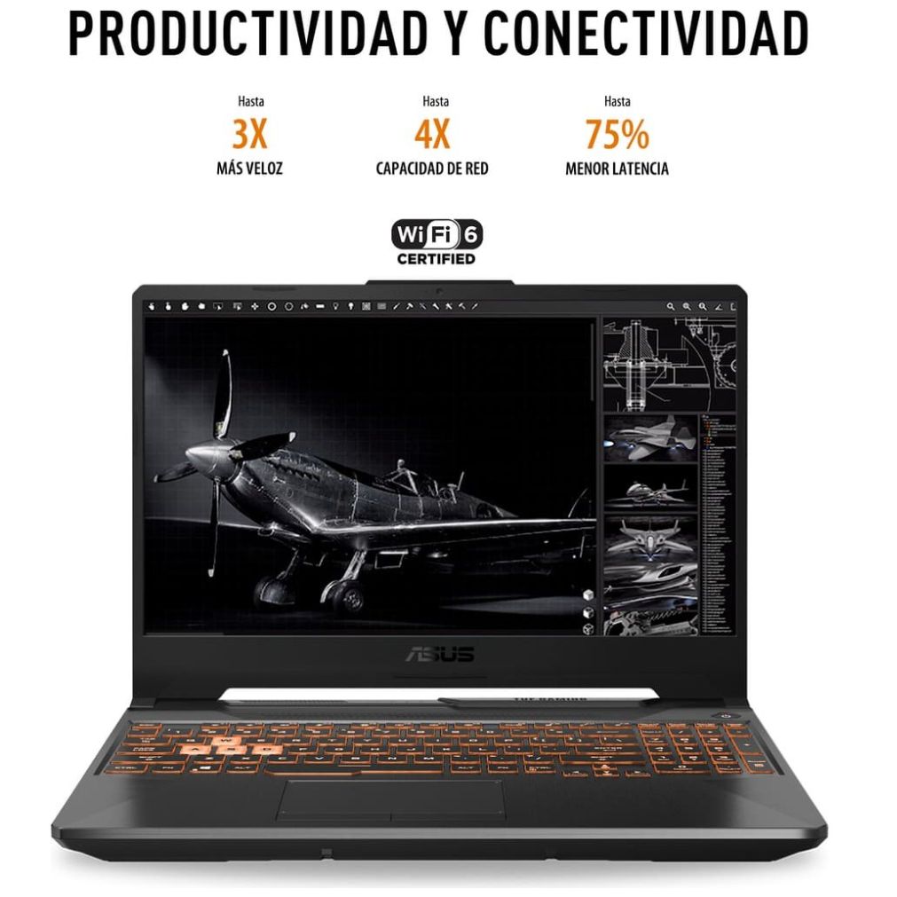 Laptop Gamer Asus Fx506Lh-Hn004W Ci5 8G 512Ssd Gtx 1650 Negro