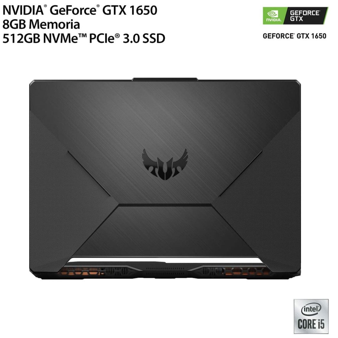 Laptop Gamer Asus Fx506Lh-Hn004W Ci5 8G 512Ssd Gtx 1650 Negro