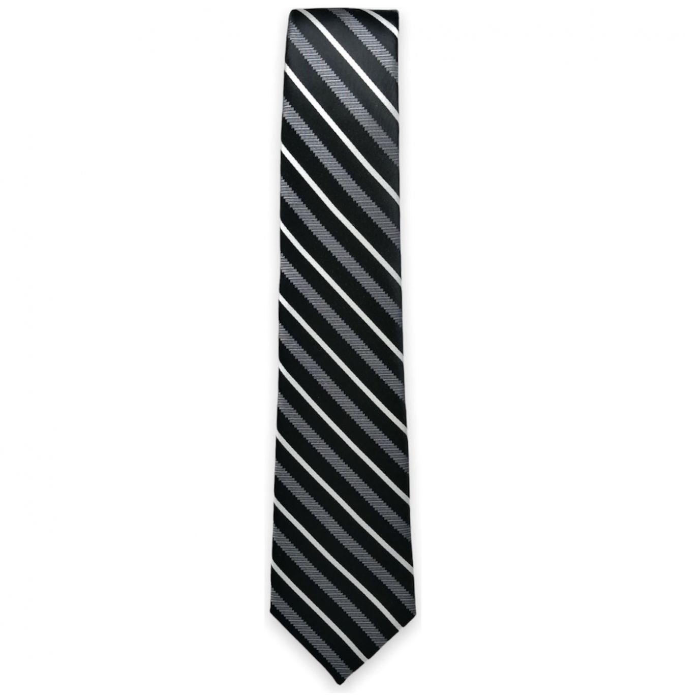 Corbata Carlo Corinto con Diseño Elegante Cuadro Color Negro para Hombre