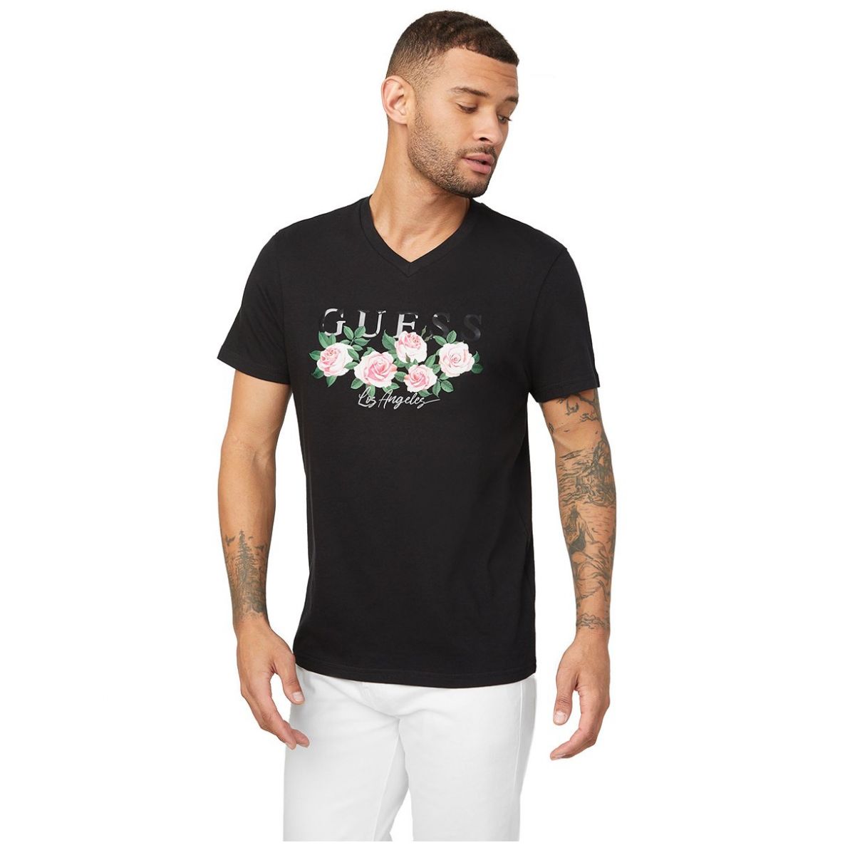 Playera Manga Corta Guess Factory Modelo  X2Yi33Kak90Jblk para Hombre