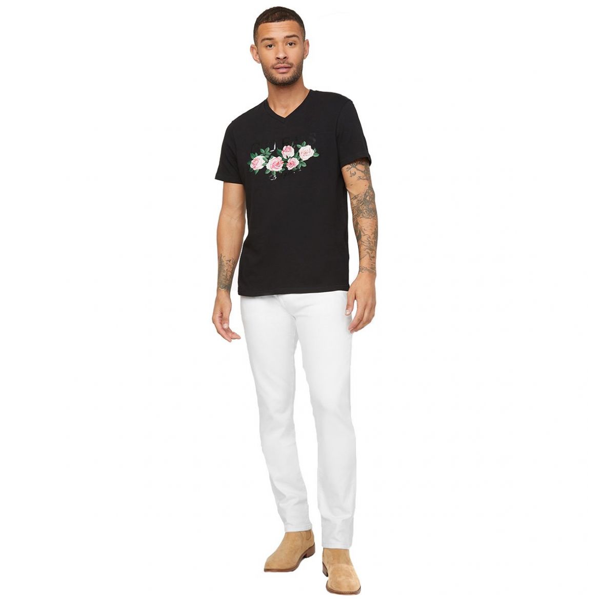 Playera Manga Corta Guess Factory Modelo  X2Yi33Kak90Jblk para Hombre