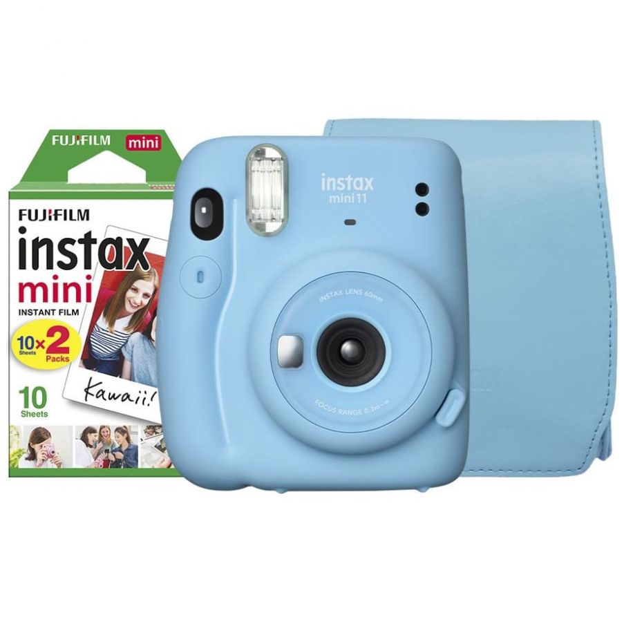 Paq. Instax Mini 11 Azul+ Estuche+ Pelicula