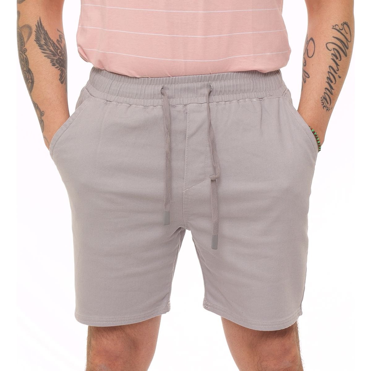 Bermuda de Gabardina  Gris para Hombre J. Opus