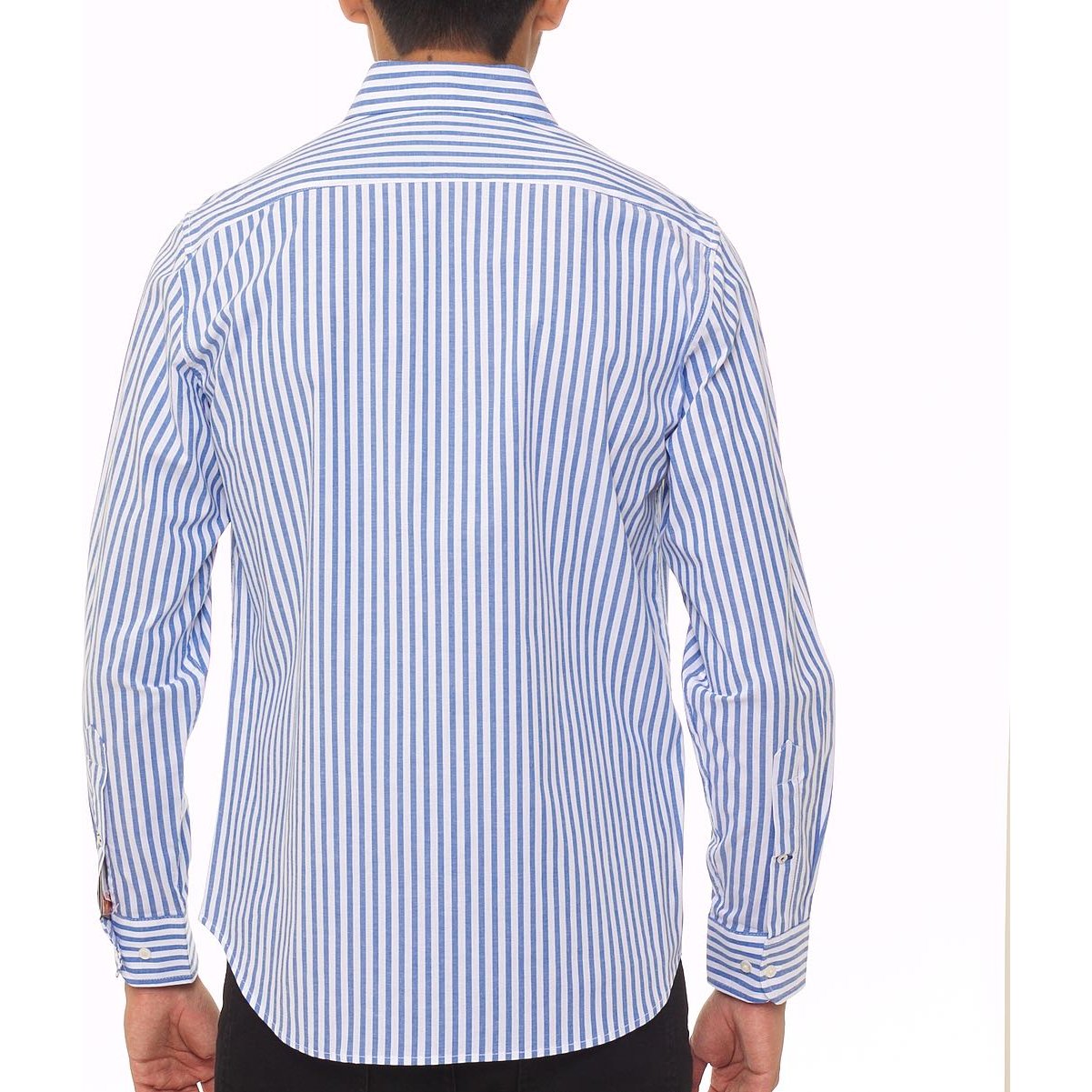 Camisa para Hombre Azul a Rayas Manga Larga Royal Polo Club
