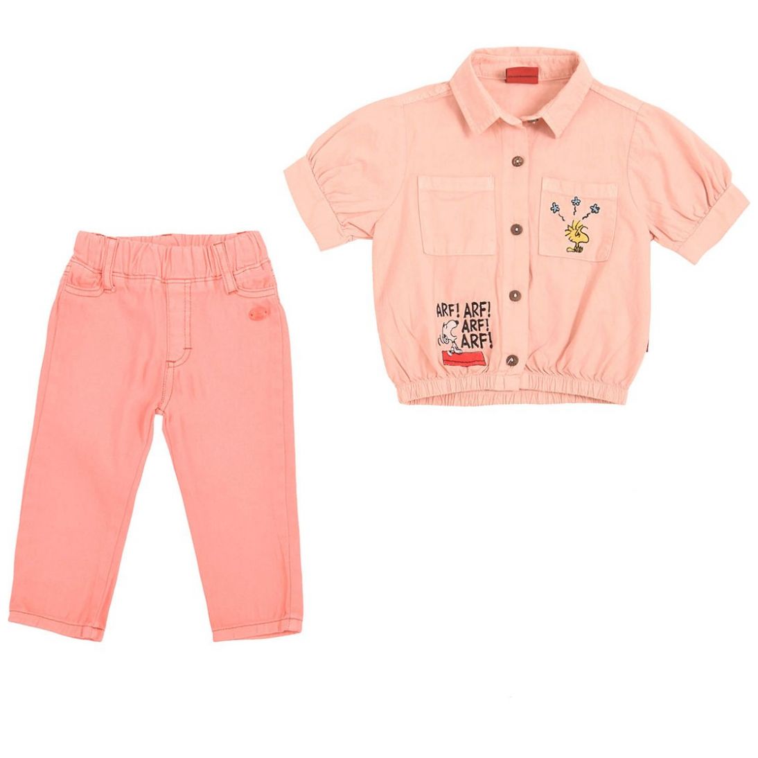 Conjunto 2 Piezas Bordado Peanuts para Bebé S2351-7