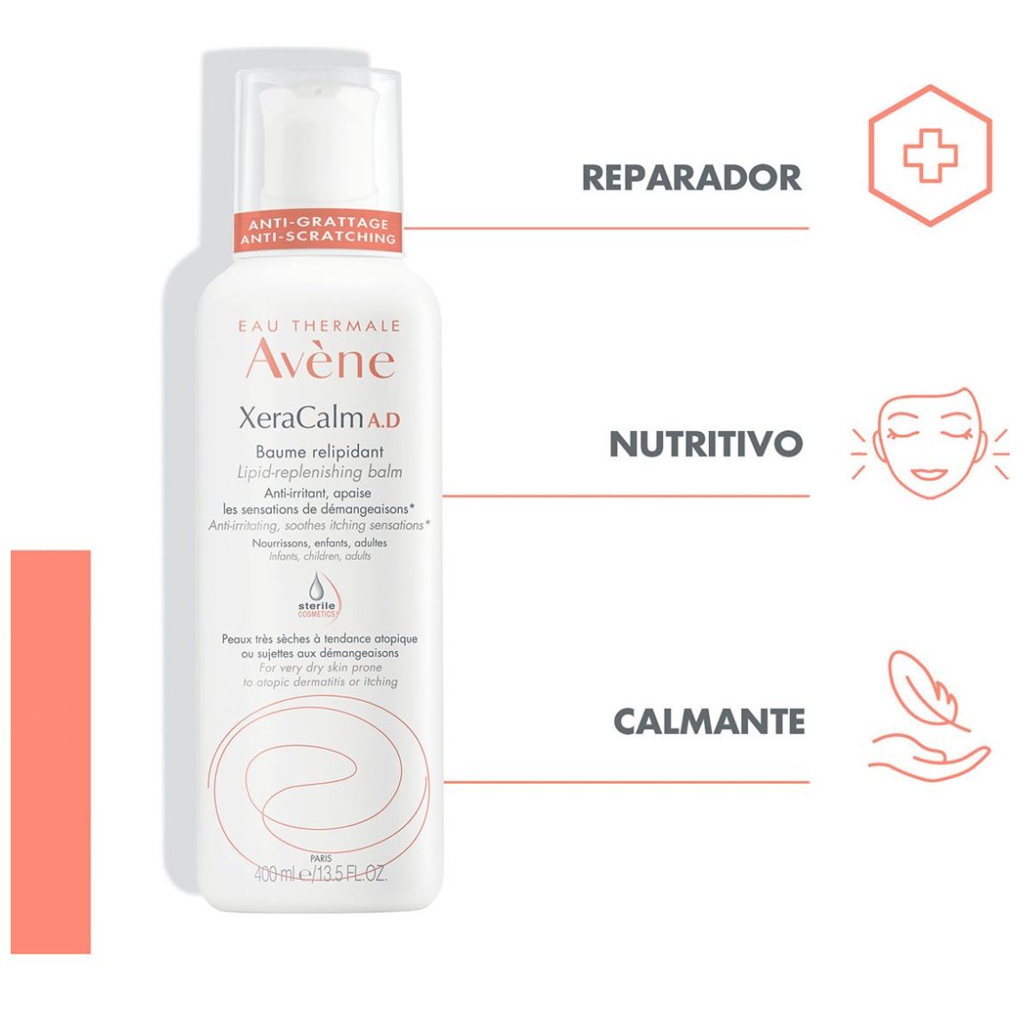 Avène Xeracalm A.d Bálsamo Relipidizante Piel Seca/propensa al Eccema/picazón 400Ml