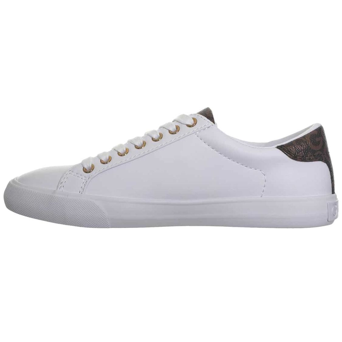 Tenis guess blanco online con logotipo