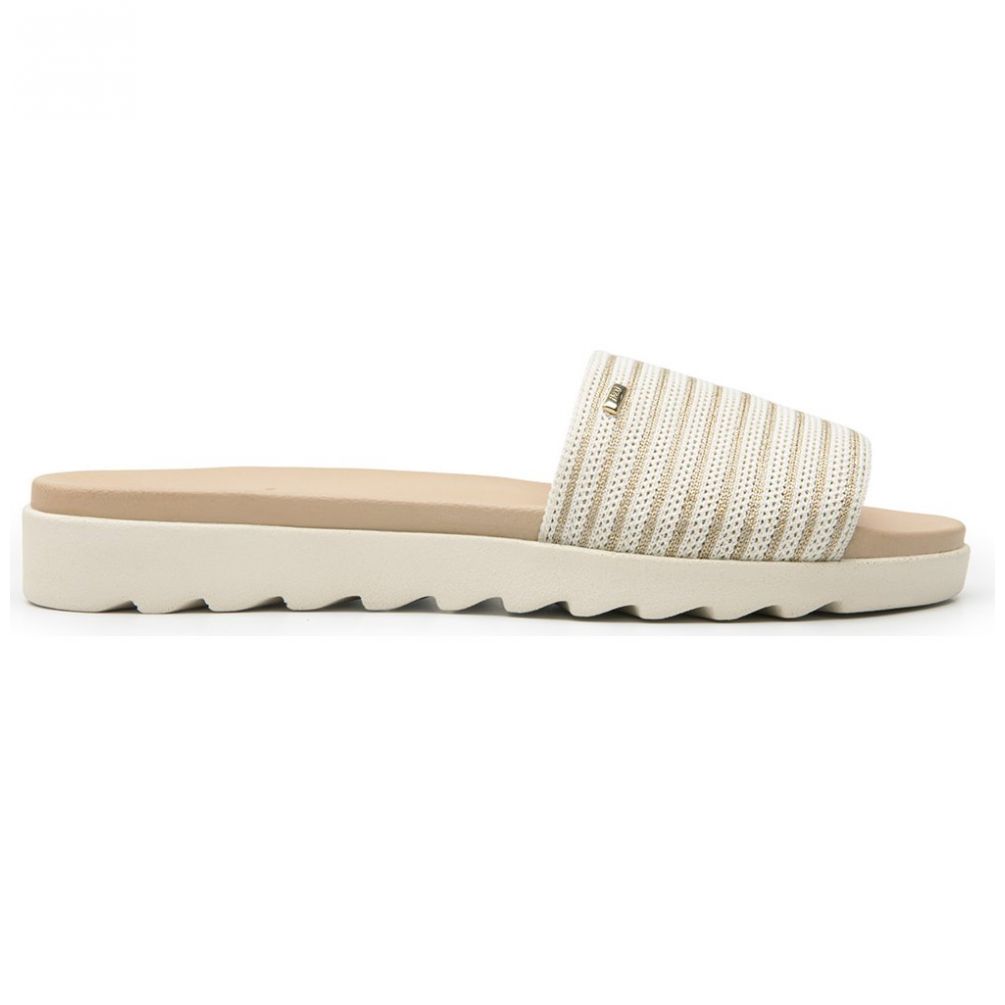 Sandalia Flat Beige Flexi