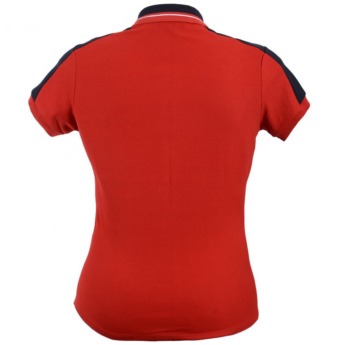Playera Polo en Bloques Manga Corta para Mujer Curvy