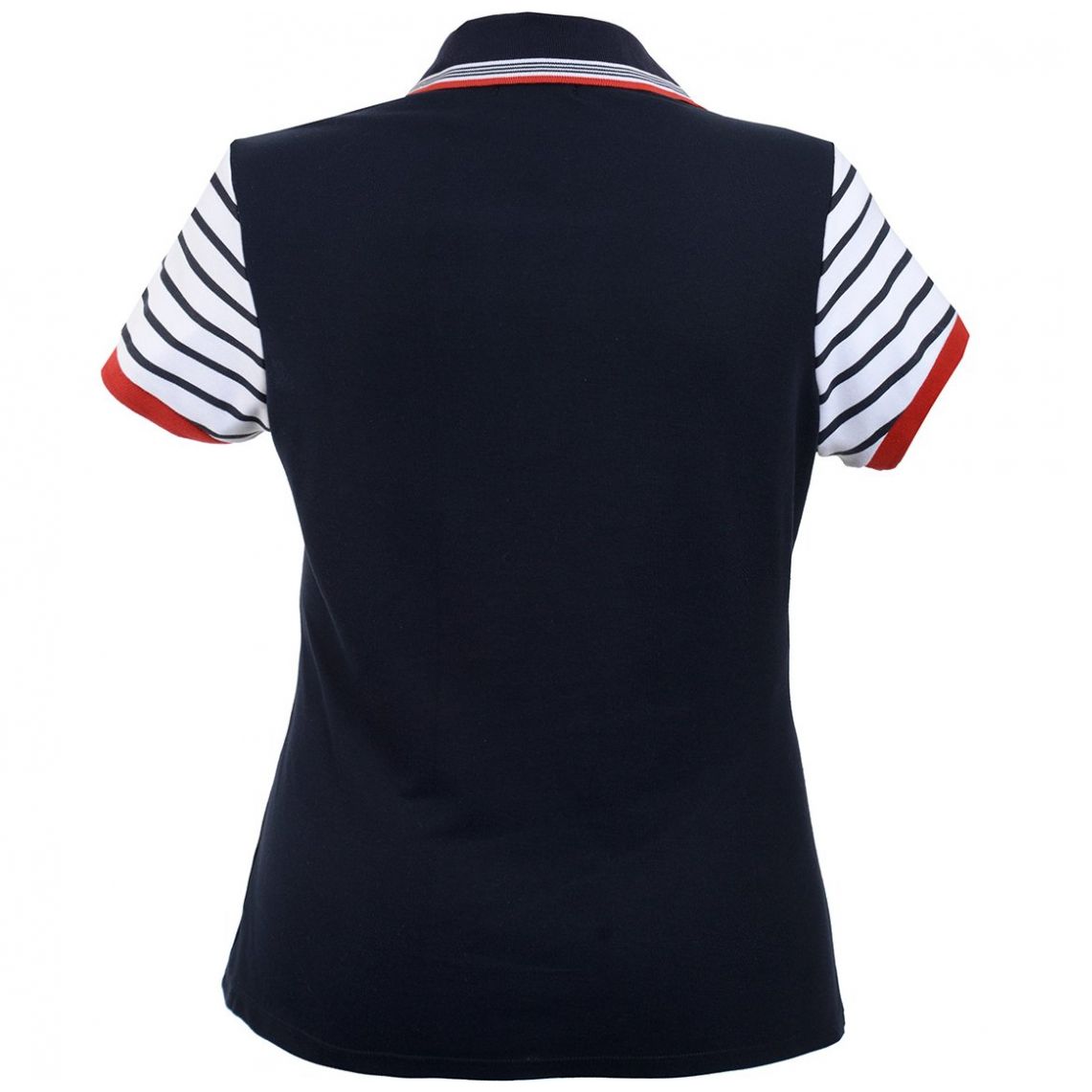Playera Polo Manga Corta a Rayas para Mujer Curvy