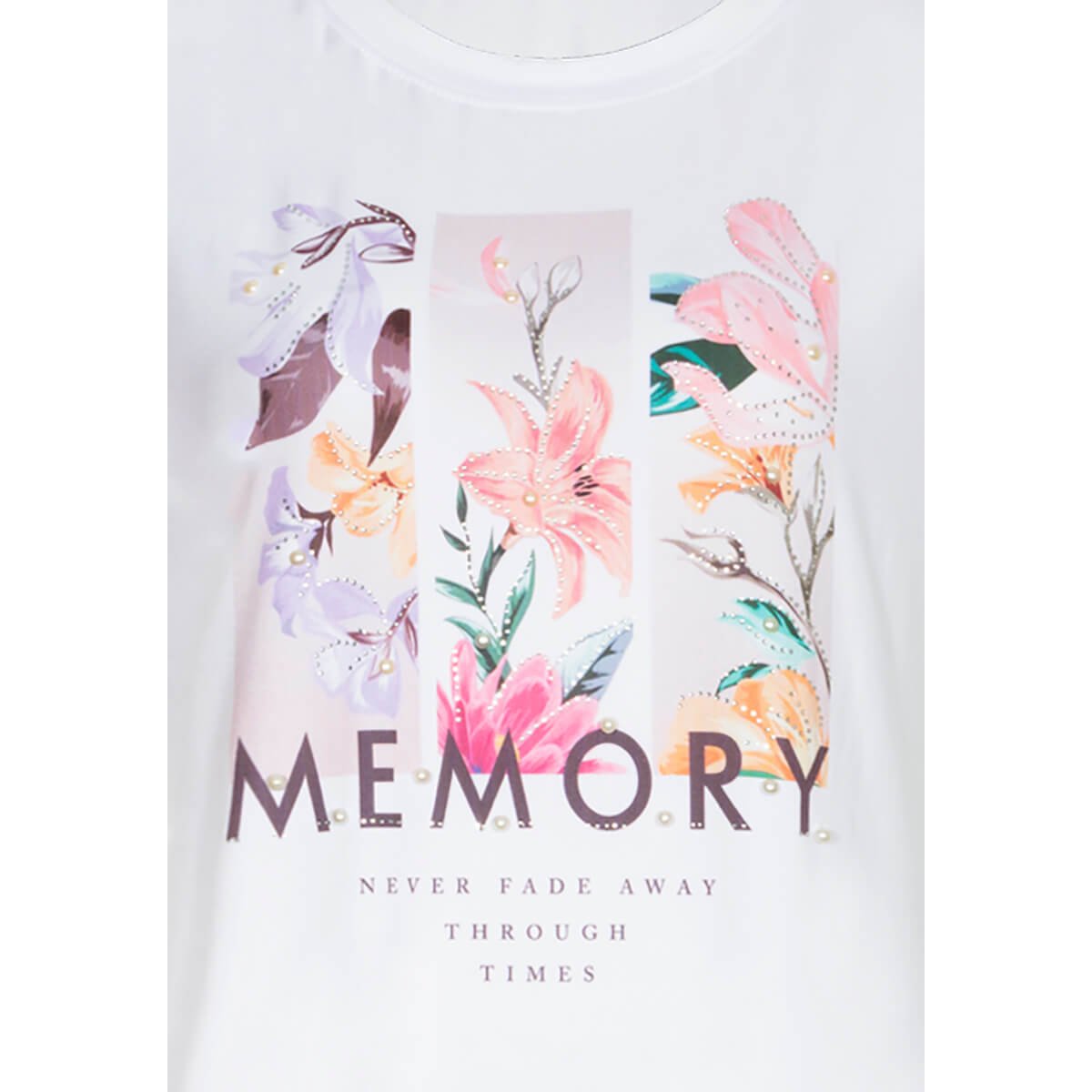 Playera Sublimada con Piedras Apostrophe  para Mujer Petite