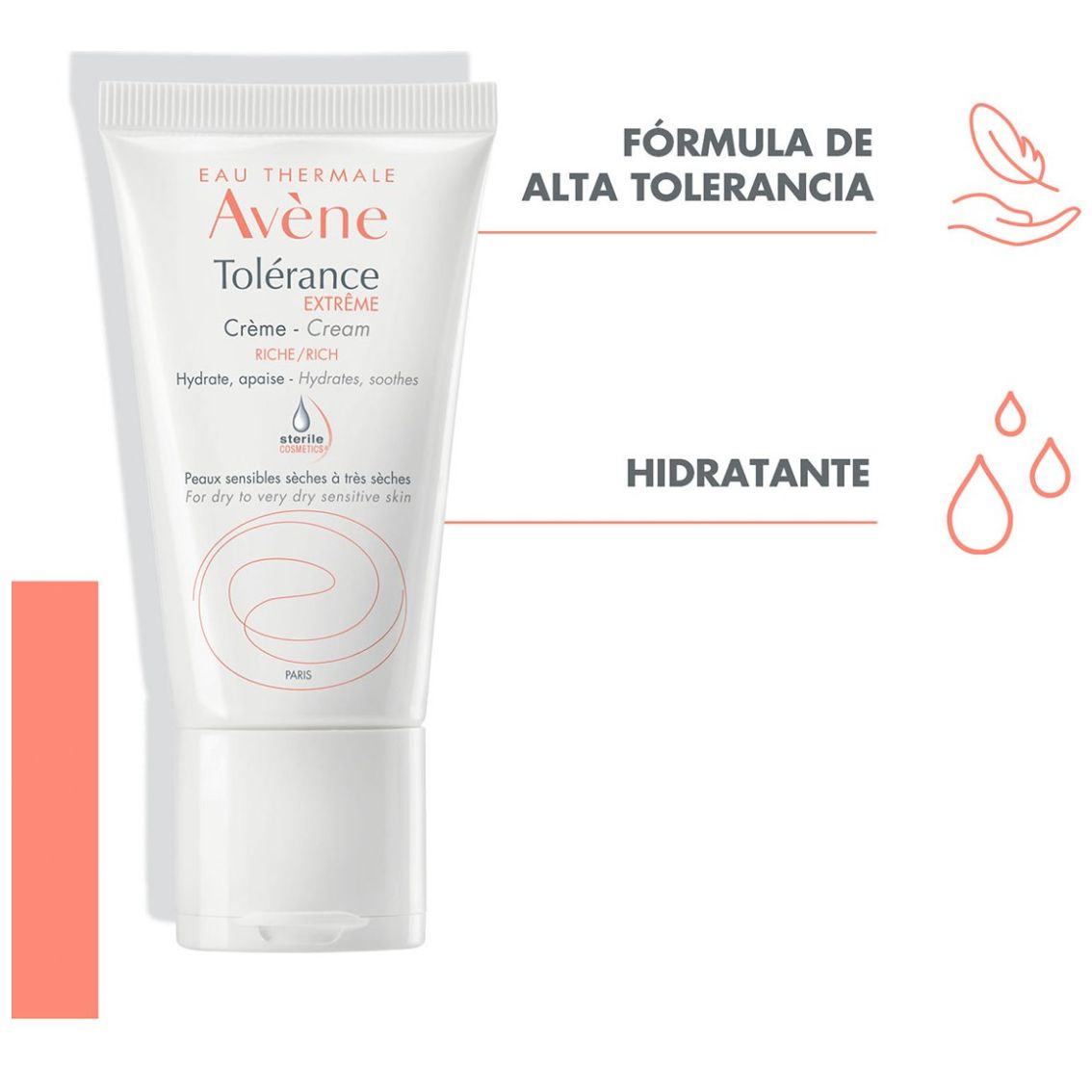 Tolerancia Extrema Crema Hidratante, Piel Seca/sensible, 50Ml