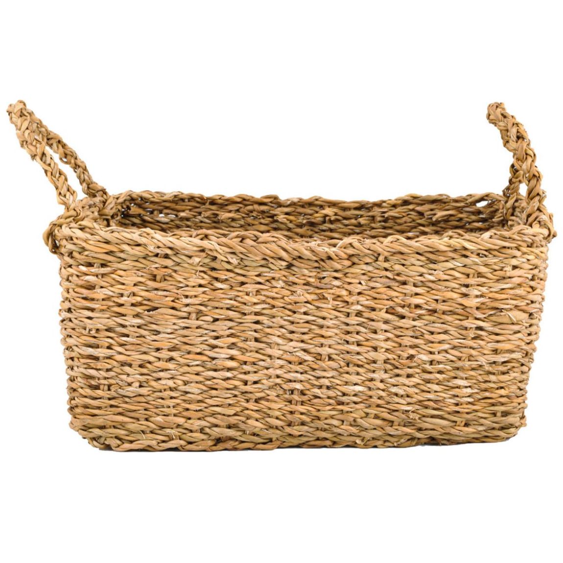 Home Nature Canasta Rectangular Grande con Asas Zostera Tejido Natural
36X27X15 Cm