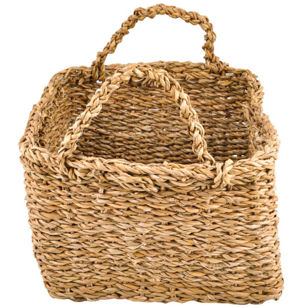 Home Nature Canasta Rectangular Grande con Asas Zostera Tejido Natural
36X27X15 Cm