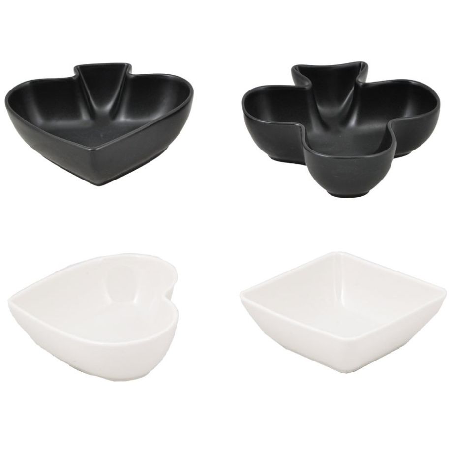 Home Nature Set de 4 Botaneros Póker Trebol