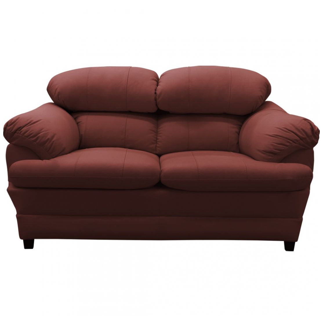 Love Seat Valery en Piel Vinil Rojo Quemado Artaban