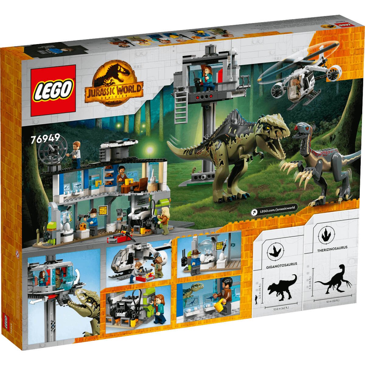 Ataque Del Giganotosaurio Y el Therizinosaurio Lego Jurassic World