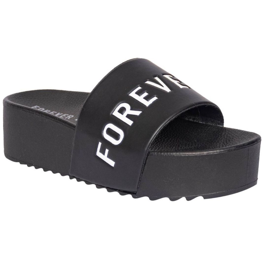 Sandalia Fleur con Plataforma Negro Forever